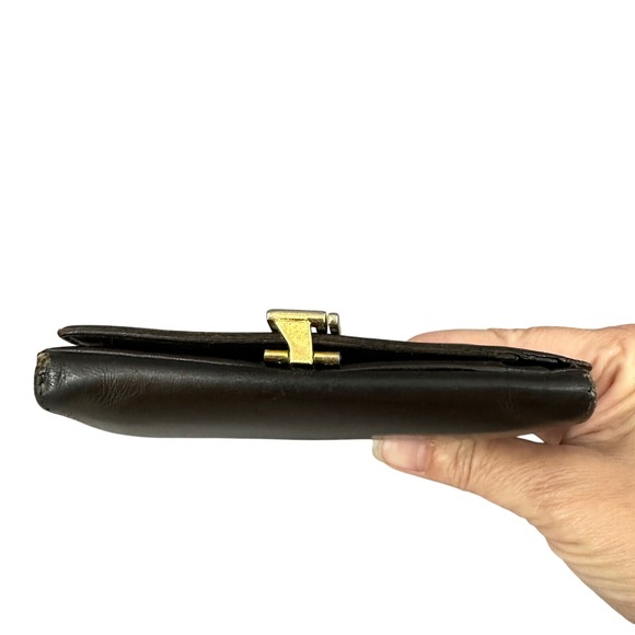 Gucci Leather Wallet Brown Snap Closure Bifold Coin Purse Vintage, flawed, used - Picture 6 of 16